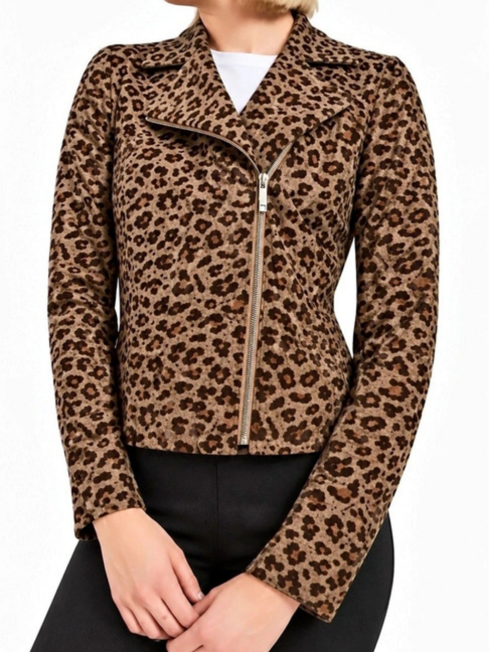 Z SUPPLY Leopard Print Zip Jacket Size Medium